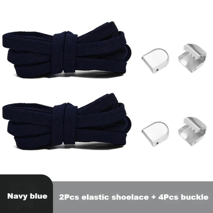 Flat Elastic Shoe Laces Sneakers No Tie Shoelaces for Shoes Tennis Quick Shoelace Clips Without Ties Shoe Accessories Kids Adult - Image 9