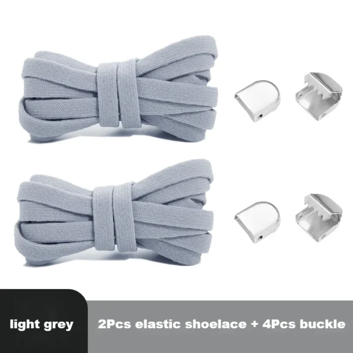 Flat Elastic Shoe Laces Sneakers No Tie Shoelaces for Shoes Tennis Quick Shoelace Clips Without Ties Shoe Accessories Kids Adult - Image 17