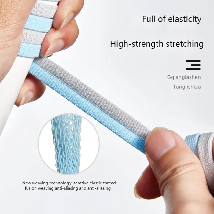 Flat Elastic Shoe Laces Sneakers No Tie Shoelaces for Shoes Tennis Quick Shoelace Clips Without Ties Shoe Accessories Kids Adult - Image 5