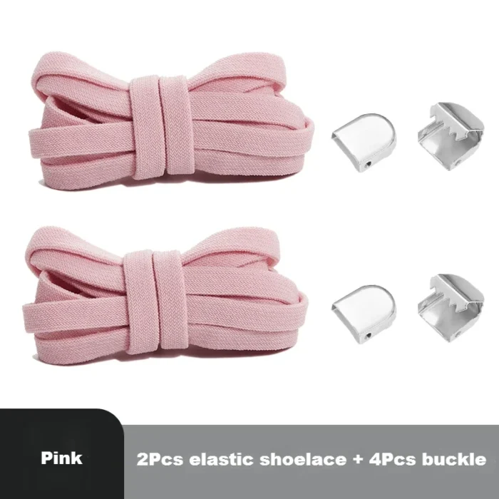 Flat Elastic Shoe Laces Sneakers No Tie Shoelaces for Shoes Tennis Quick Shoelace Clips Without Ties Shoe Accessories Kids Adult - Image 12