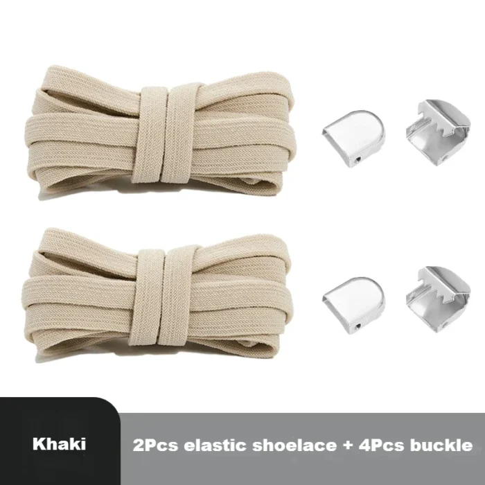 Flat Elastic Shoe Laces Sneakers No Tie Shoelaces for Shoes Tennis Quick Shoelace Clips Without Ties Shoe Accessories Kids Adult - Image 18