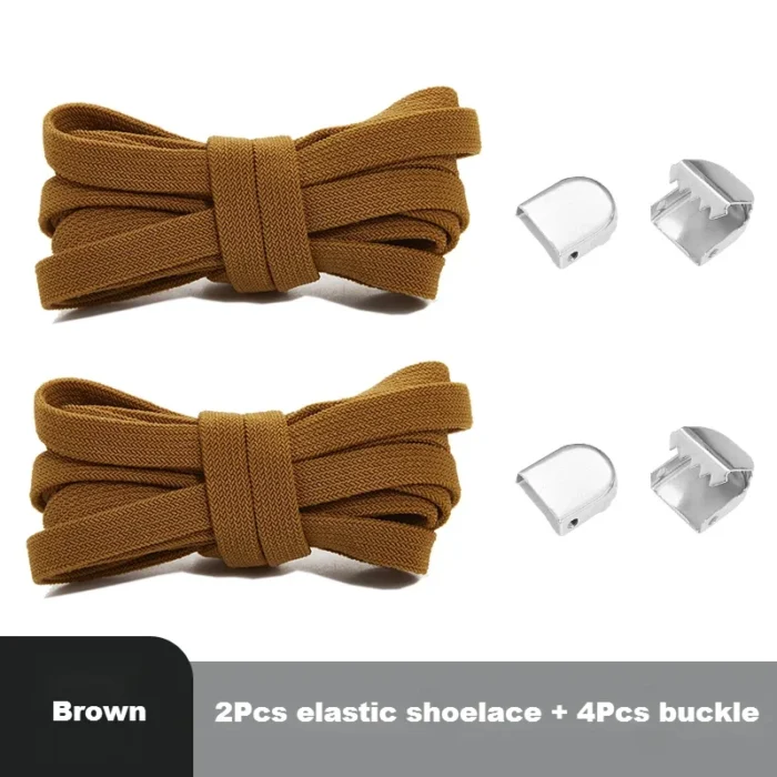 Flat Elastic Shoe Laces Sneakers No Tie Shoelaces for Shoes Tennis Quick Shoelace Clips Without Ties Shoe Accessories Kids Adult - Image 13