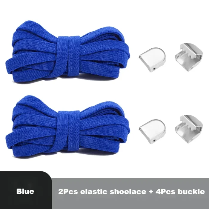 Flat Elastic Shoe Laces Sneakers No Tie Shoelaces for Shoes Tennis Quick Shoelace Clips Without Ties Shoe Accessories Kids Adult - Image 7