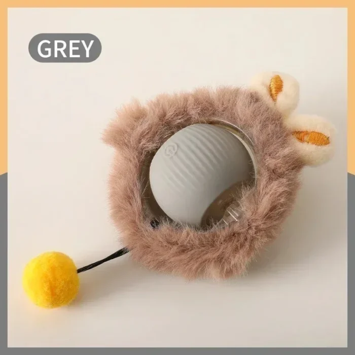Cat Interactive Ball Toy Automatic Rolling Ball Faux Tail Rechargeable Smart Pet Electric Toy Dog Cat Training Imitate Mouse - Image 7