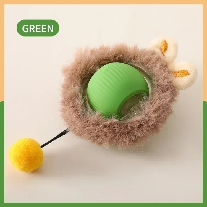 Cat Interactive Ball Toy Automatic Rolling Ball Faux Tail Rechargeable Smart Pet Electric Toy Dog Cat Training Imitate Mouse - Image 8