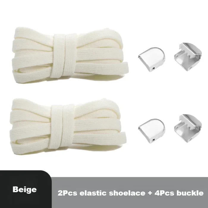 Flat Elastic Shoe Laces Sneakers No Tie Shoelaces for Shoes Tennis Quick Shoelace Clips Without Ties Shoe Accessories Kids Adult - Image 19