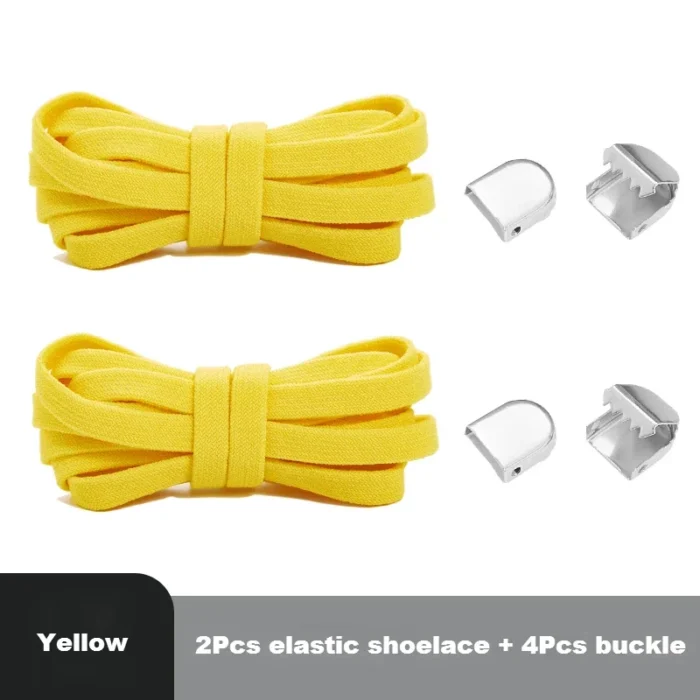 Flat Elastic Shoe Laces Sneakers No Tie Shoelaces for Shoes Tennis Quick Shoelace Clips Without Ties Shoe Accessories Kids Adult - Image 20
