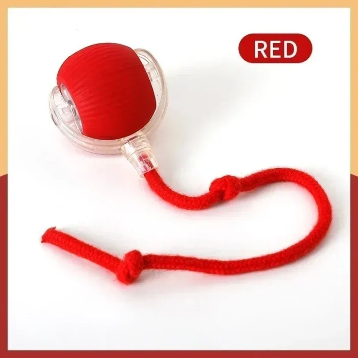 Cat Interactive Ball Toy Automatic Rolling Ball Faux Tail Rechargeable Smart Pet Electric Toy Dog Cat Training Imitate Mouse - Image 13