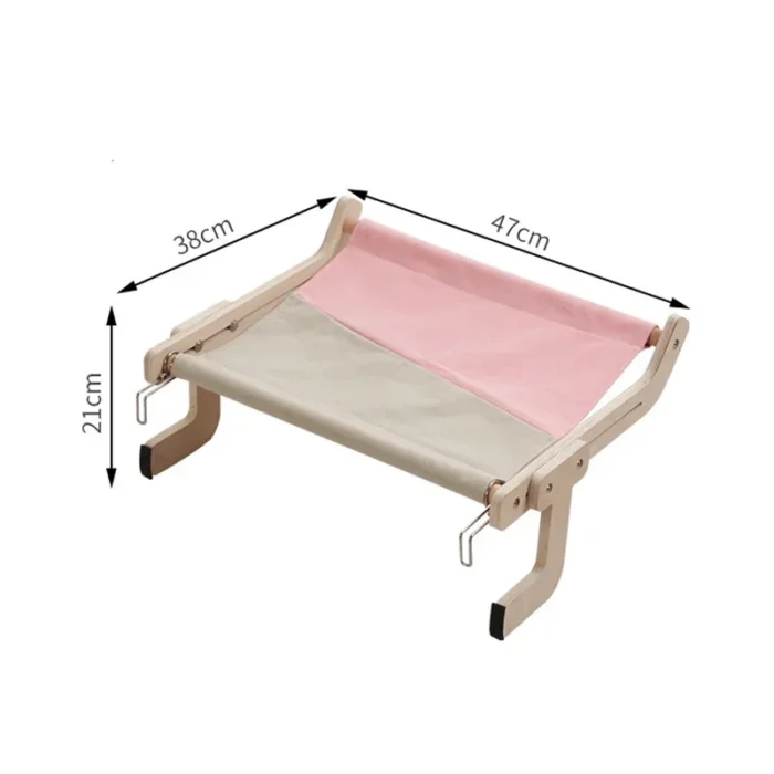 Sturdy Cat Window Wooden Assembly Hanging Bed Cotton Canvas Easy Washable Multi-Ply Plywood Hot Selling Hammock Nest Beds - Image 3
