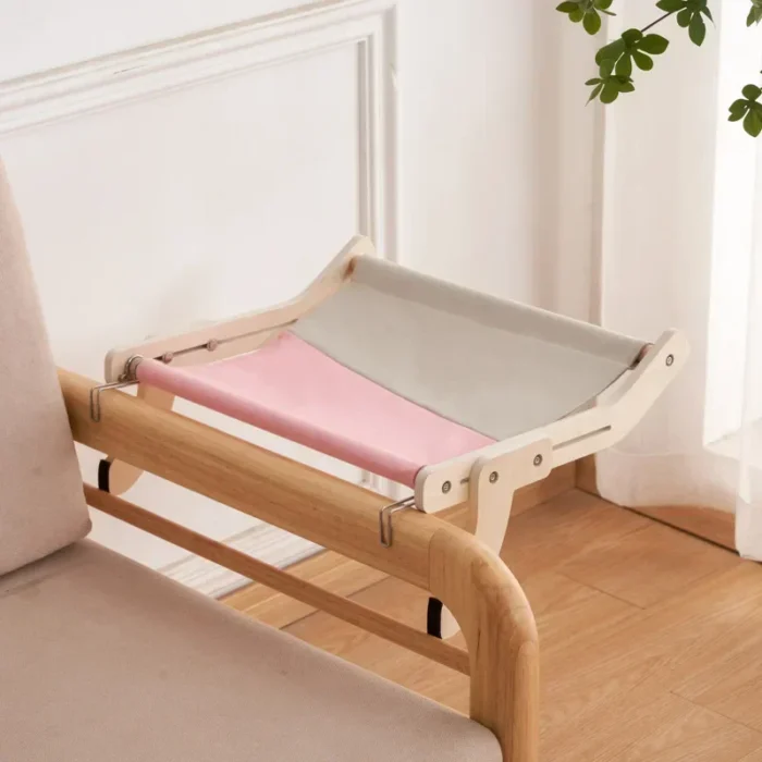Sturdy Cat Window Wooden Assembly Hanging Bed Cotton Canvas Easy Washable Multi-Ply Plywood Hot Selling Hammock Nest Beds - Image 6